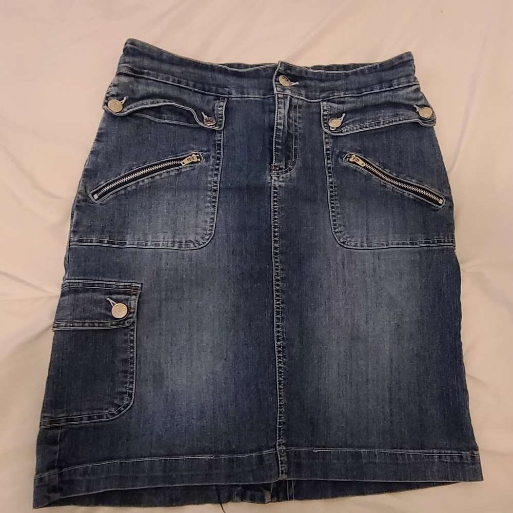 Pencil jean skirt